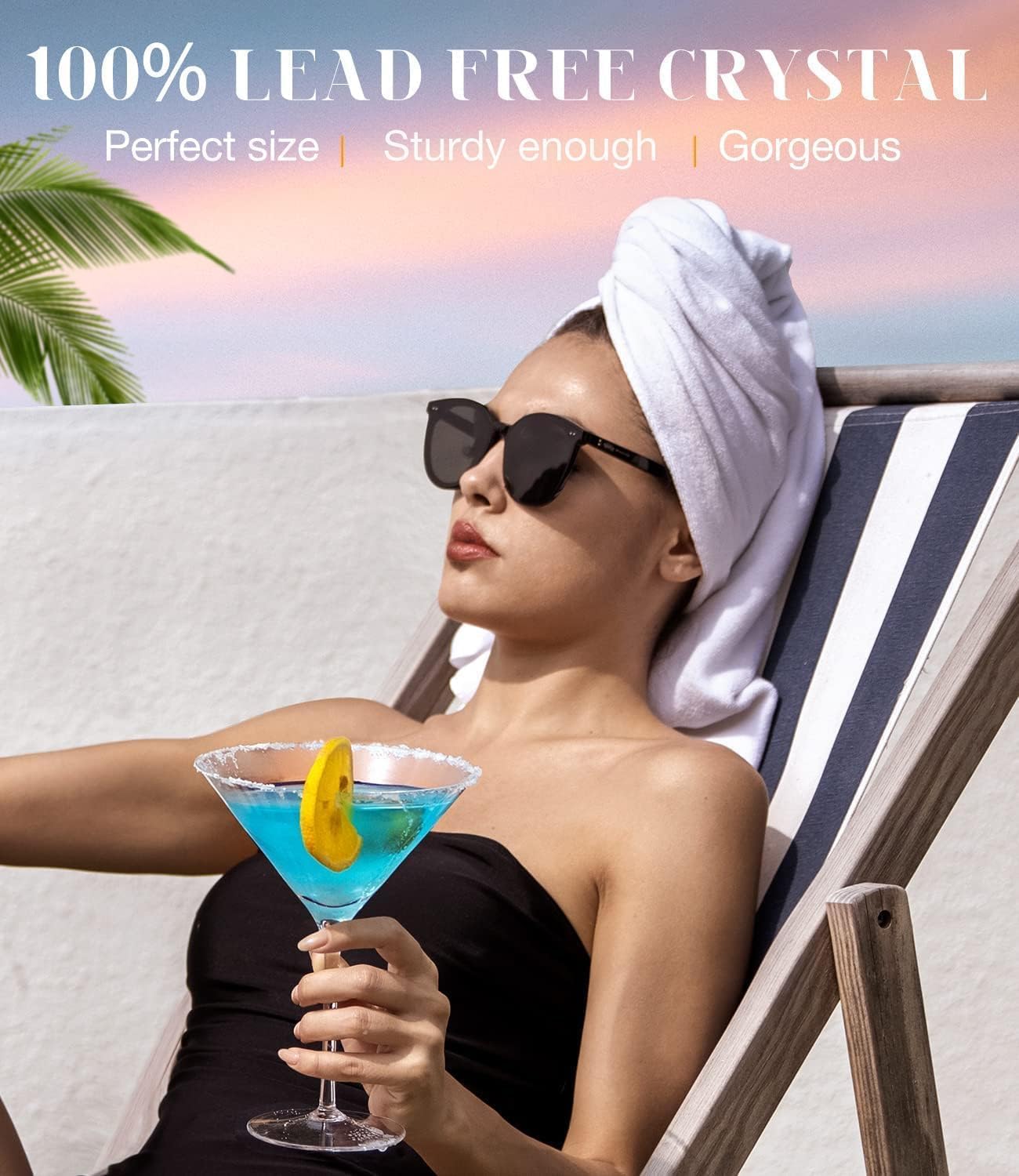 LUNA & MANTHA Martini Glasses, Martini Cocktail Glasses for Margarita, Manhattan, Cosmopolitan, Espresso, Home Bar, Evening Parties, Birthdays, Housewarming Gift,Stemmed Set of 4 9oz