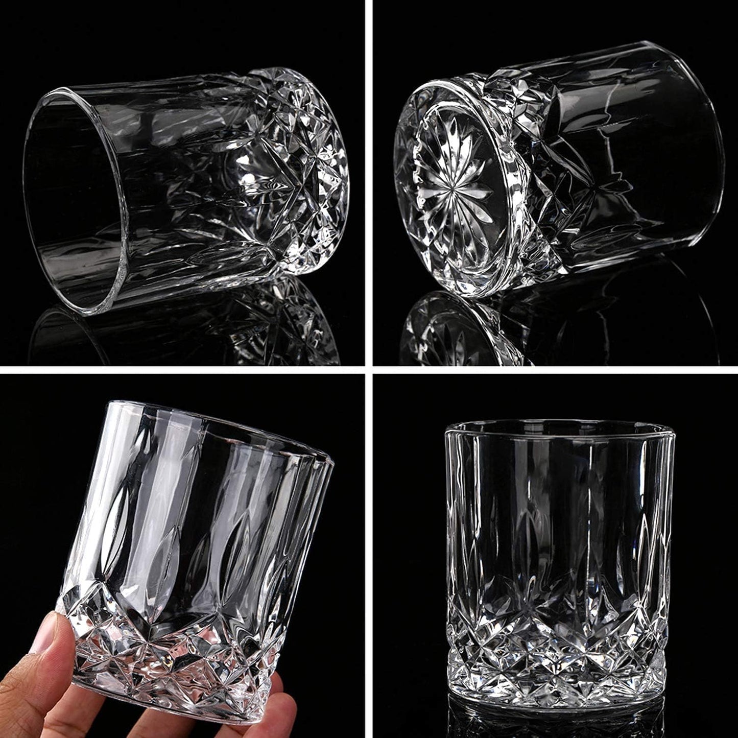 LIGHTEN LIFE Whiskey Decanter Set for Men - Whiskey Decanter with 4 Whiskey Glasses in Gift Box, Non-Lead Glass for Bourbon and Liquor - Perfect for Dad, Husband, Retirement, Whiskey Lovers