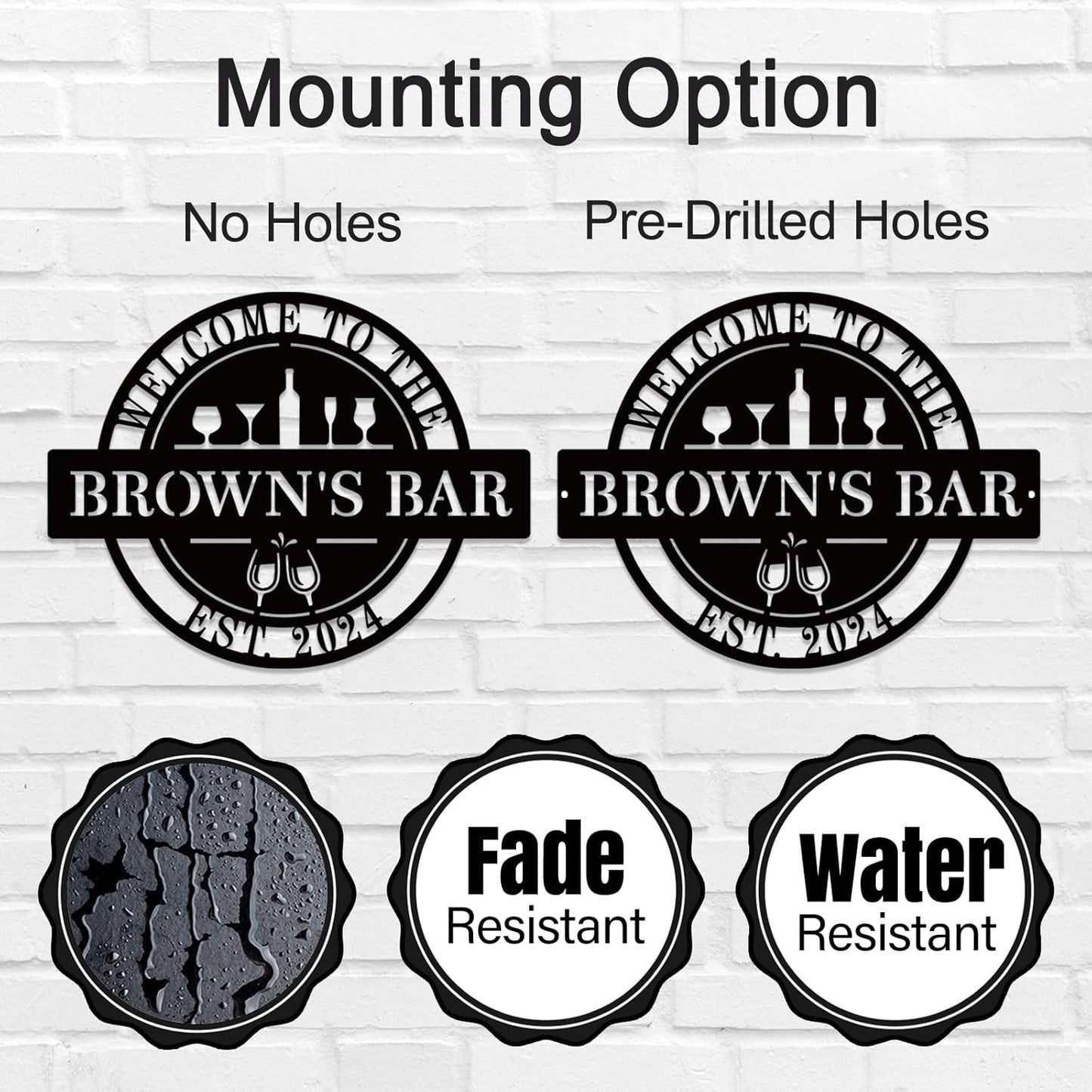 Custom Bar Sign, Personalized Name Bar Signs, Wall Decor Up Signs for Pub, Home Bar, Party, Man Cave, Club, Custom Metal Bar Decor, Personalized Pub Sign