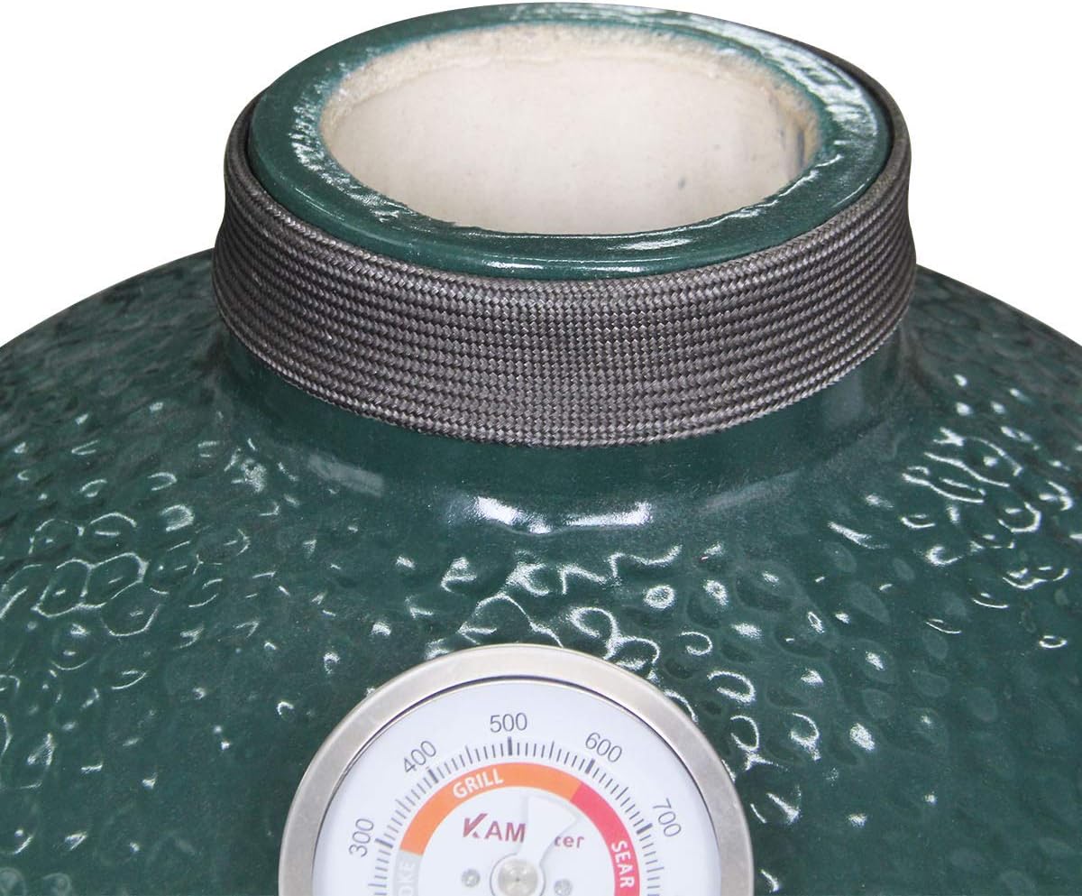 KAMaster Wire Mesh Gasket Kit Fit Big Green Eggs Dome High Temp Grill Gasket Replacement for Green Eggs Top Lid Better Sealing Top Gasket