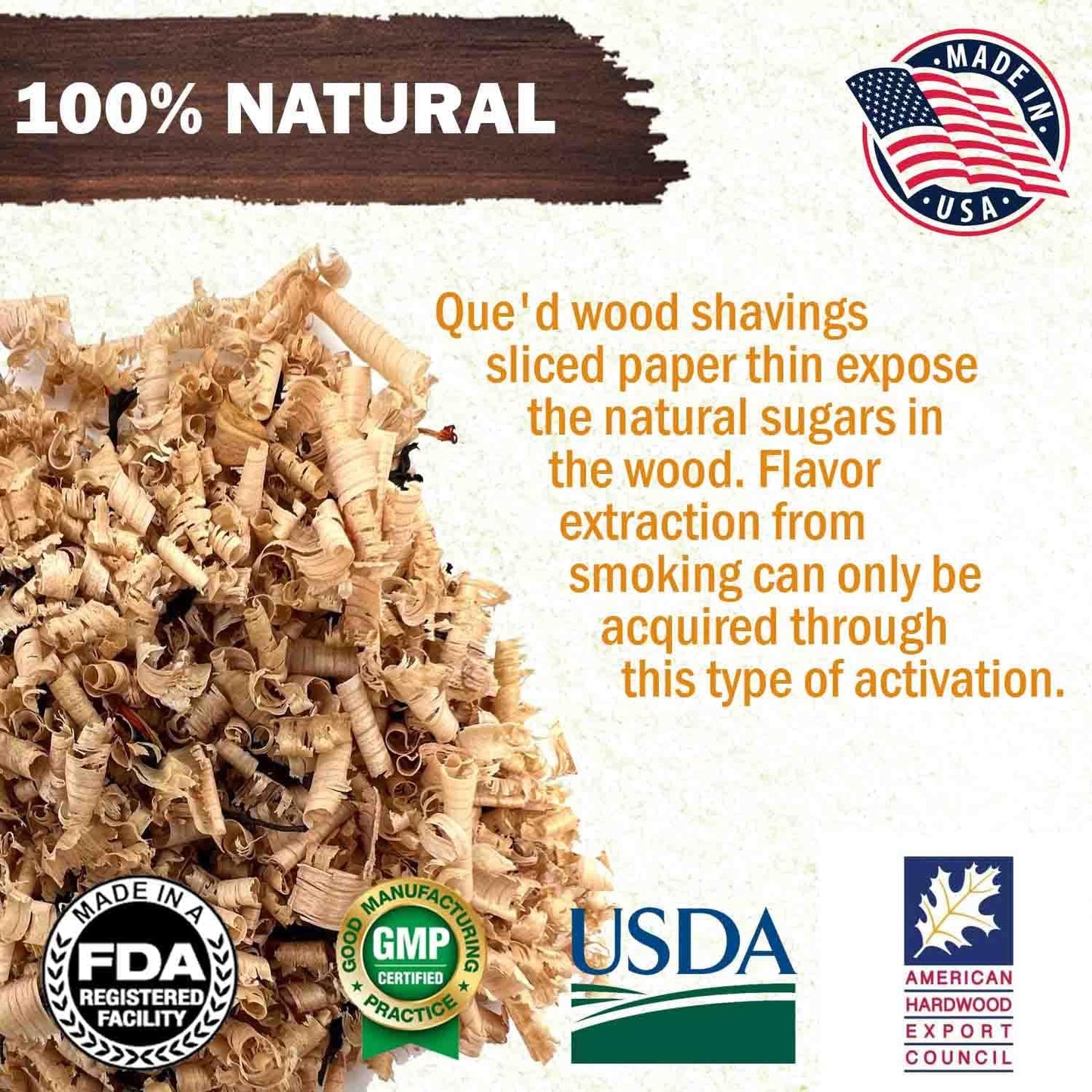 Cocktail Smoker Wood Chips - 4oz Whiskey Barrel Oak Shavings for Smoker, Whiskey & Drink Infuser Kit - Culinary Wooden Smoking Chips for Hand Held Food Smoke Gun & Bourbon Drink Glass Smoker