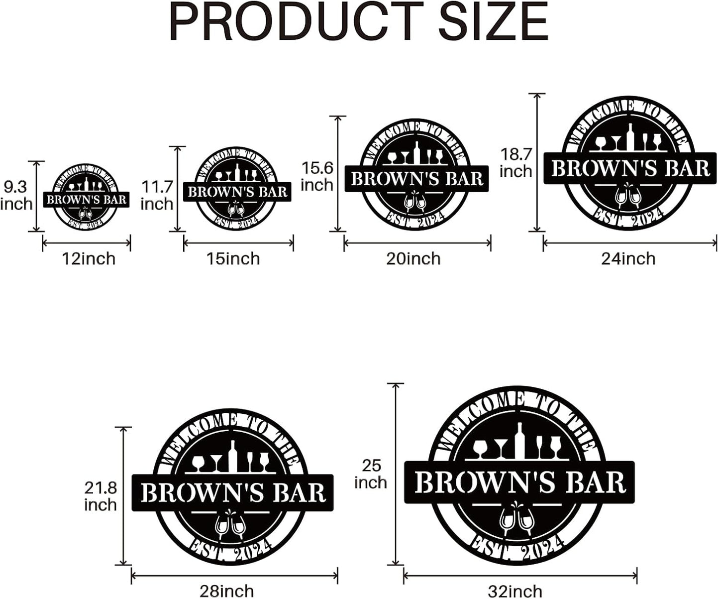 Custom Bar Sign, Personalized Name Bar Signs, Wall Decor Up Signs for Pub, Home Bar, Party, Man Cave, Club, Custom Metal Bar Decor, Personalized Pub Sign