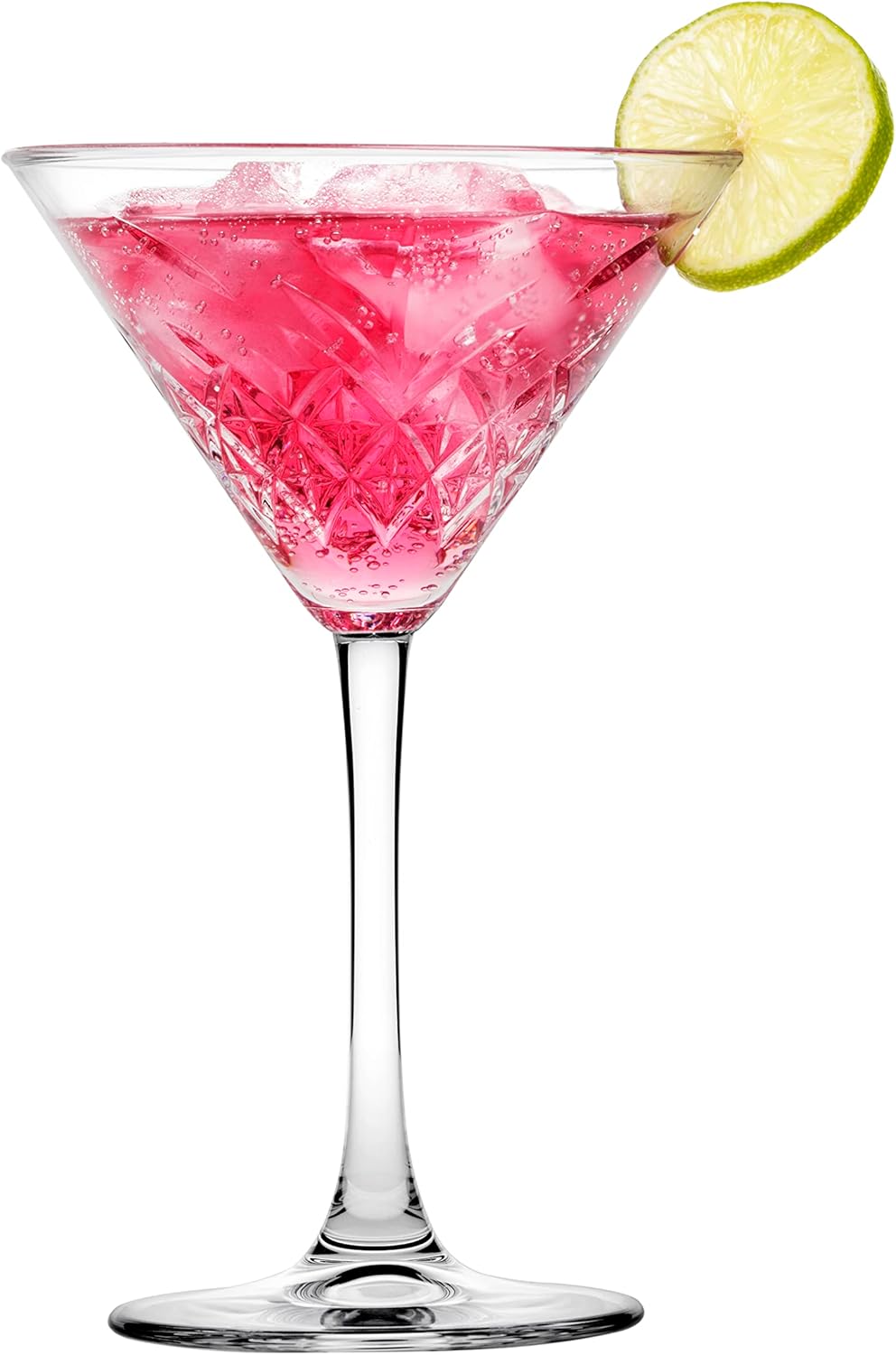 Pasabahce Premium Stemmed Martini Glasses Set of 4, Crystal Design Cocktail Cups 7.8 Oz , Vintage Coupe Glasses,Elegant Cocktail Glasses, Perfect For Parties, Gifts, Housewarming, Weddings, Aniversary