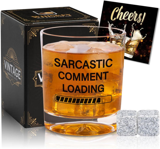 Personalized Whiskey Glasses for Men Women, Christmas Gag Gifts for Dad Daddy, Bourbon Gifts for Men Adults, Boss Day Alcohol Gift, Funny Engraved Whiskey Glasses for Him Husband Brother Boyfriend