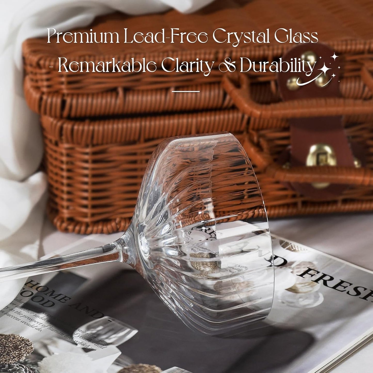 VIMERPA Coupe Glasses, 10oz Ribbed Coupe Martini Glass Set of 4, for Martini Cocktail, Wine, Champagne, Espresso, Crystal Retro Style for Cocktail Bar Drinks, Vintage Art Deco Glassware