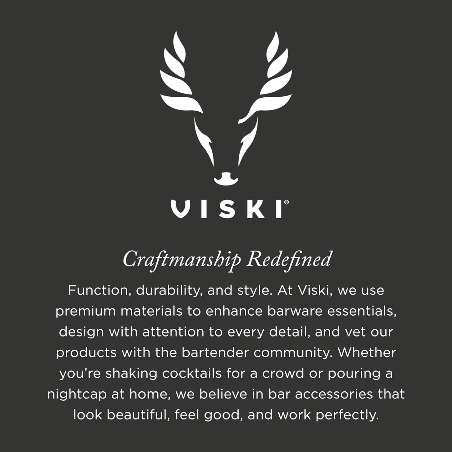 Viski Rocket Cocktail Shaker with Strainer Bar Set for Cold Brew Cocktails, Margarita, Espresso Martini, Stainless Steel Martini Shaker, Home Bar Accessories, Bartending Tools, Bartender Gifts, 24oz