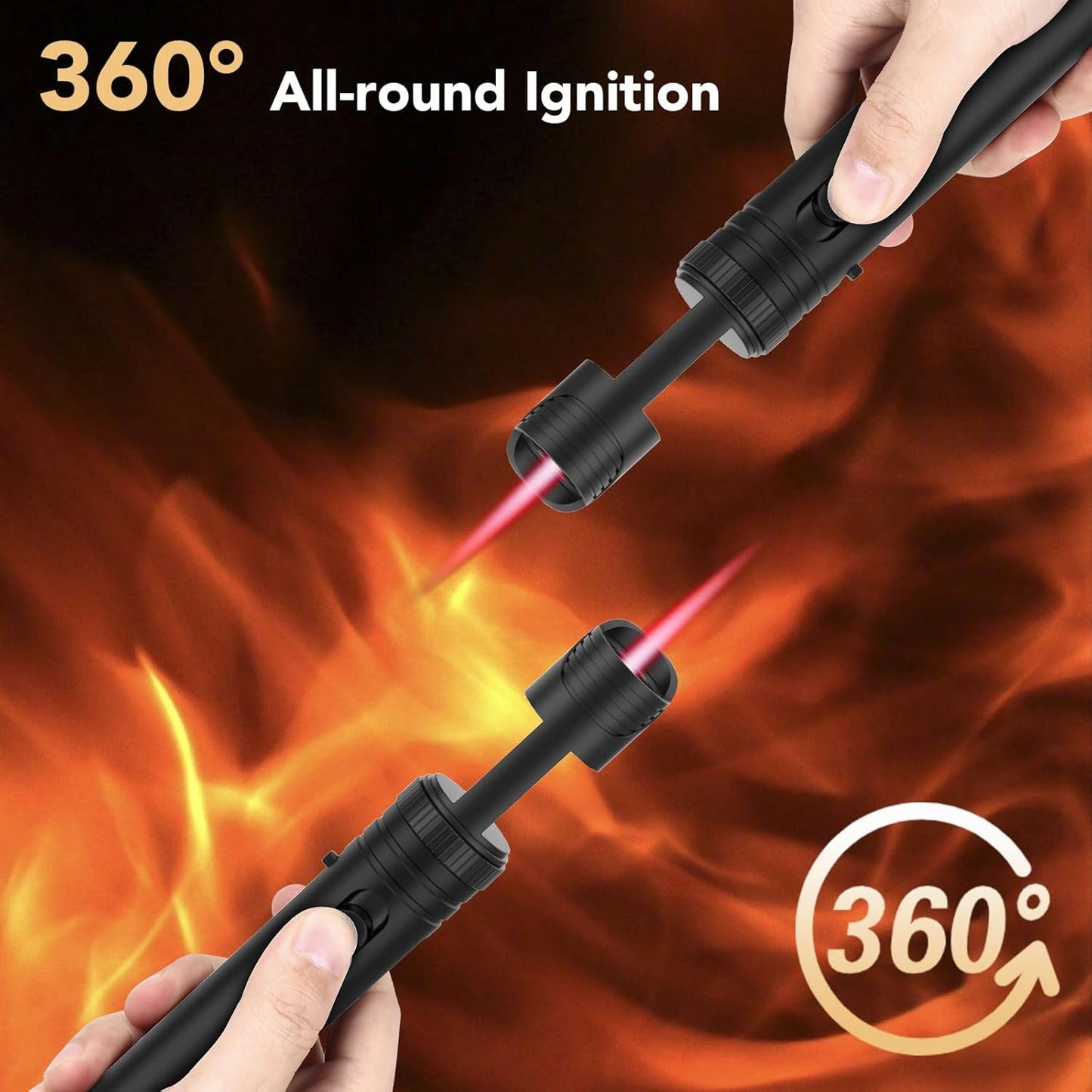 Semlos Butane Torch Lighter, Mini Blow Torch- 360° All-Direction Use, Adjustable Continuous Jet Flame, Torch Lighter with Bottle Opener for Home Cooking, Outdoor Camping & DIY Projects