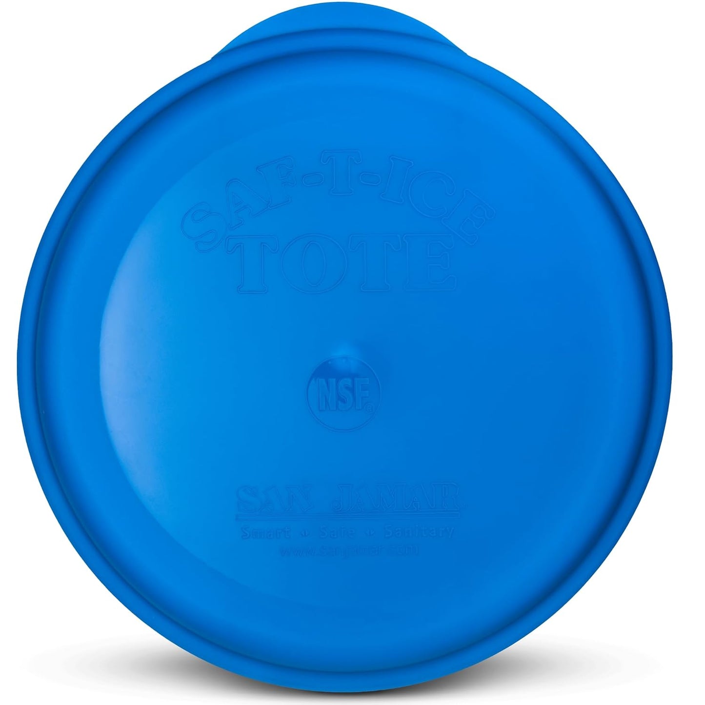 San Jamar-SI6500 Saf-T-Ice Commercial Ice Tote Snap-Tight Lid - Blue, 1 Count (Pack of 1)