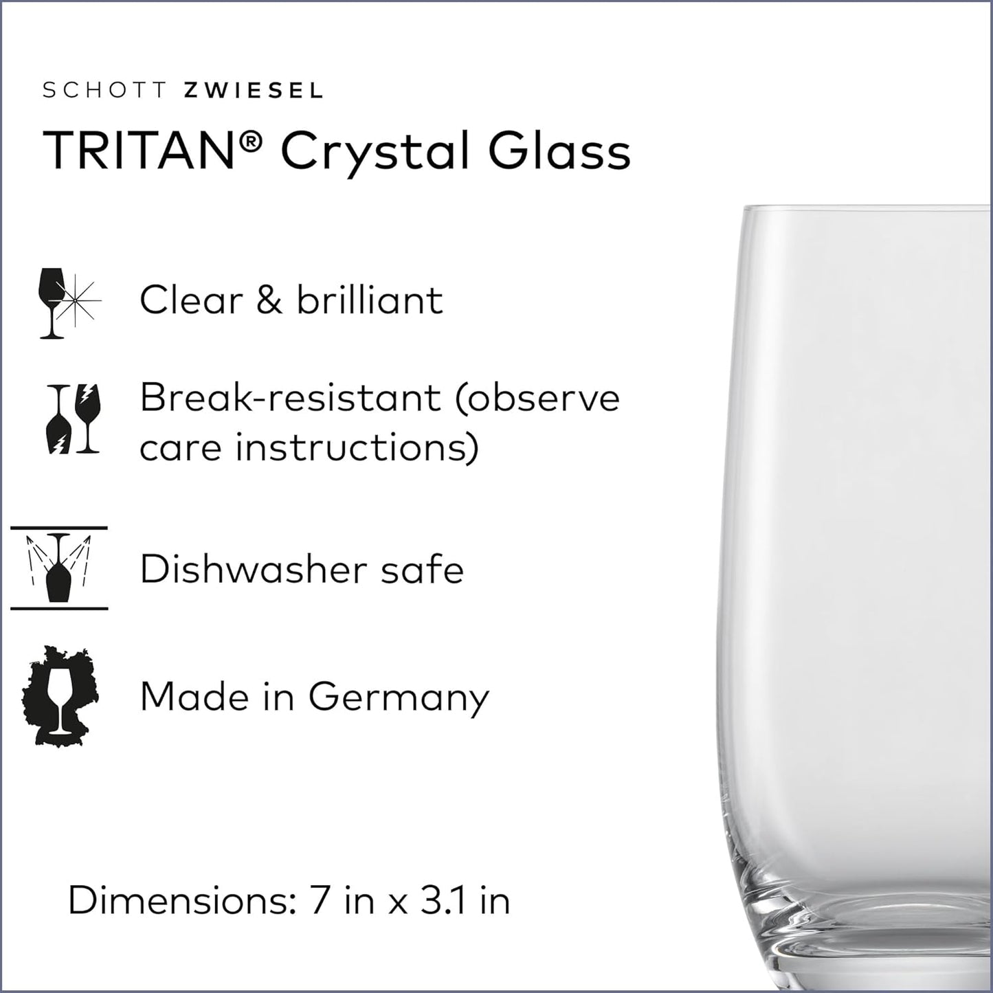 SCHOTT ZWIESEL Banquet Iced Beverage Cocktail Glass (Set of 6), Bar Glasses for Long Drinks, Dishwasher-Safe Machine-Made Tritan Crystal Glasses, Made in Germany(18 Ounce)