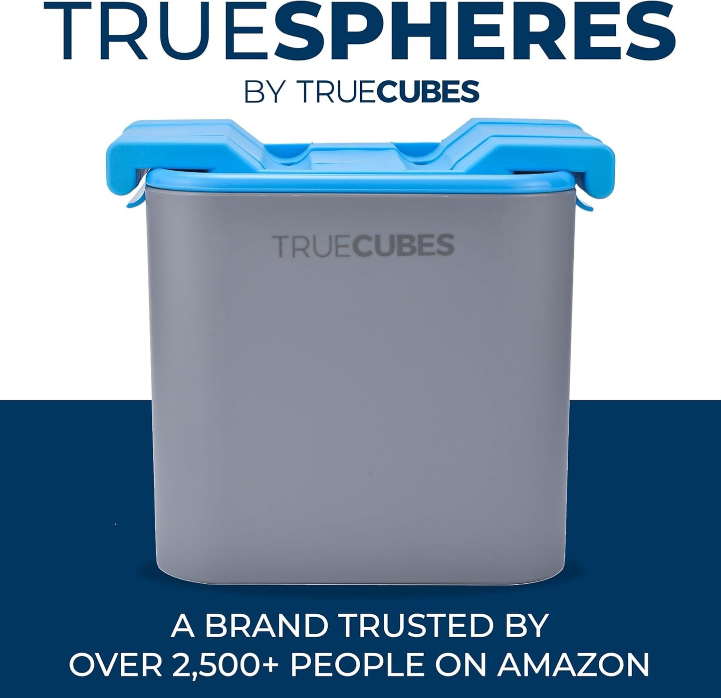 True Cubes Crystal Clear Ice Sphere Maker with Storage Bag – 4 Large Ice Spheres for Cocktails, Whiskey, and Drinks – Stackable Silicone Mold for Slow-Melting, Bartender-Quality Ice