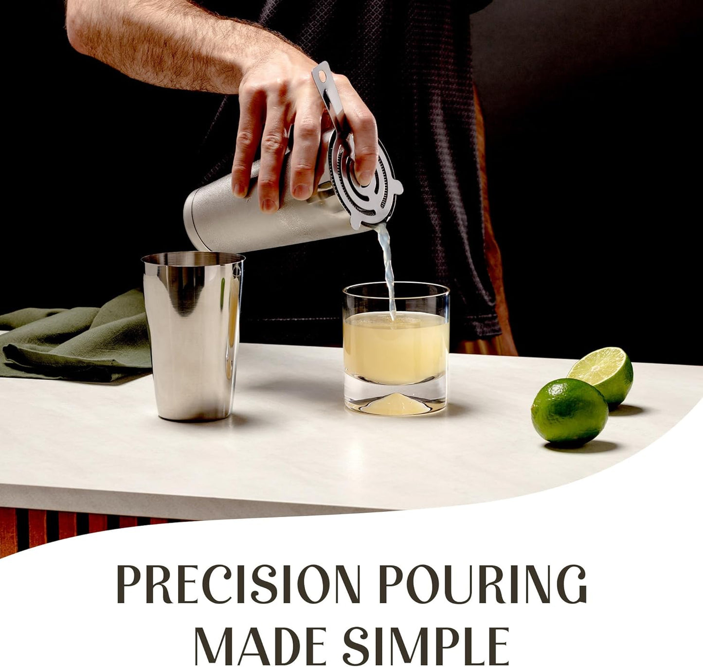 Mixology & Craft Boston Shaker Set with Weighted Martini Mixers, Strainer, Japanese Jigger, Leak-Proof Silver Finish, Exclusive Recipe Cards – Ideal Bar Tools Gift for Home Or Professional Use