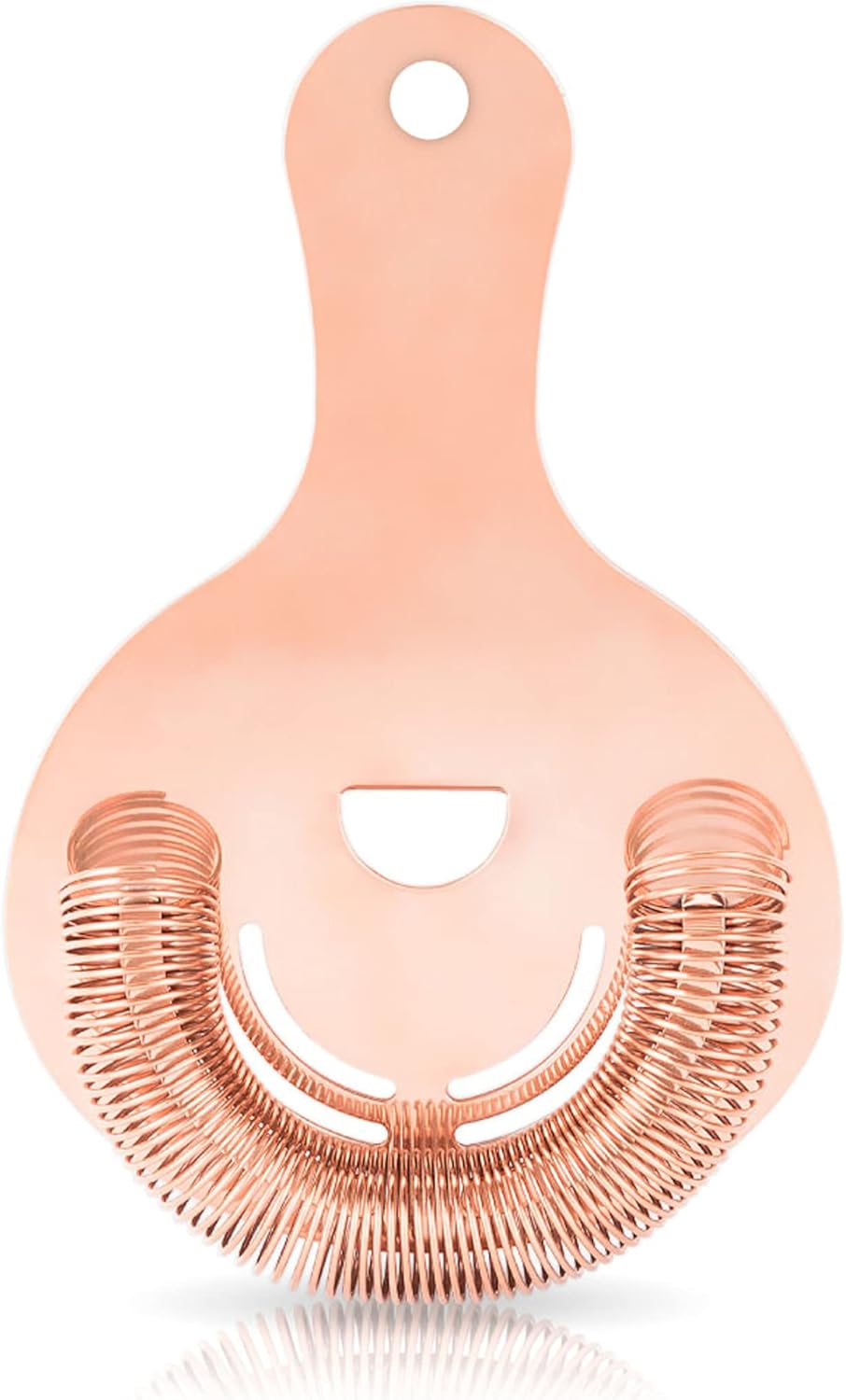 Viski Hawthorne Cocktail Strainer, Stainless Steel Bar Strainer with Copper Finish for Standard and Large Mixing Glasses, Boston Shakers and Shaker Tins, Home Bar Essentials, Bartender Tool, Set of 1