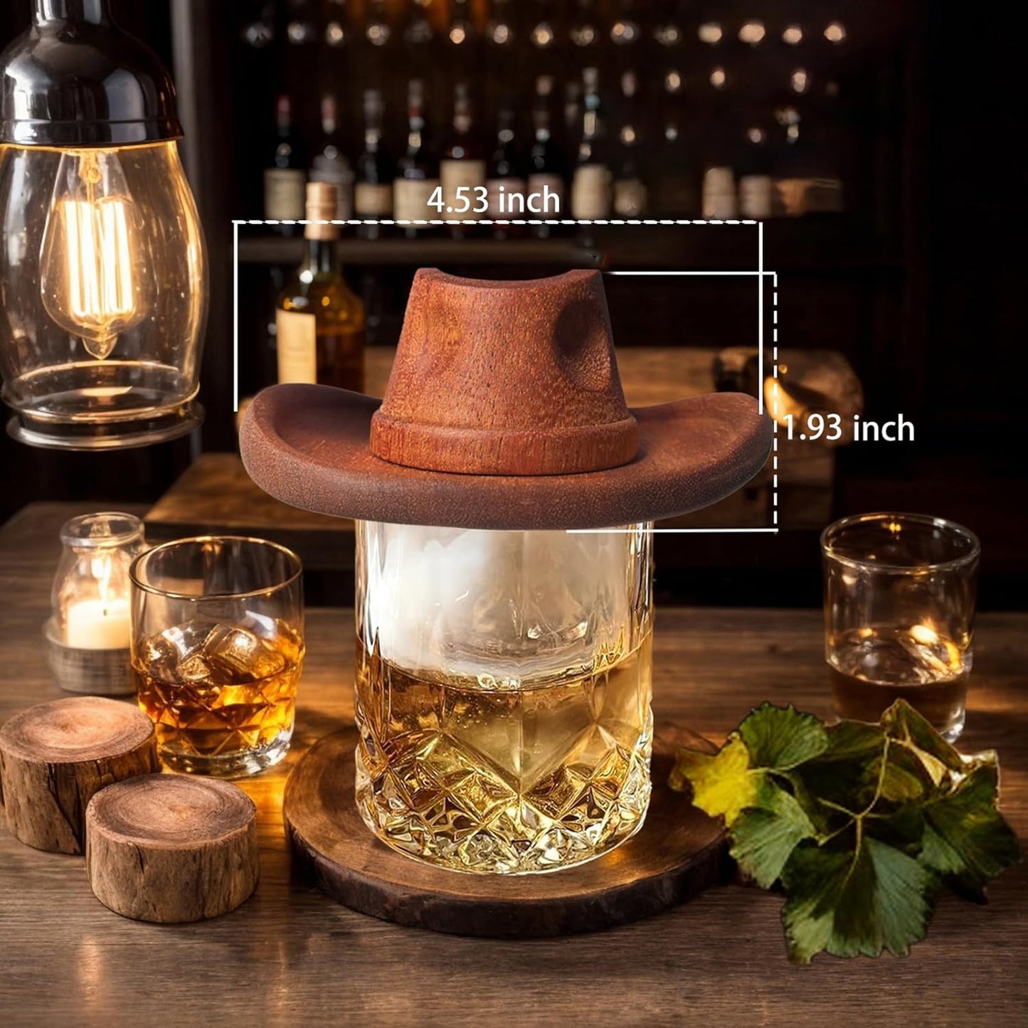 Whiskey Smoker Kit with Torch - 6 Flavors Wood Chips, 2 Metal Ice Cubes, 2 Glasses - Cocktail Smoker Infuser Kit, Old Fashioned Drink Smoker Kit, Birthday Whiskey Bourbon Gifts for Men,Dad(NO Butane)