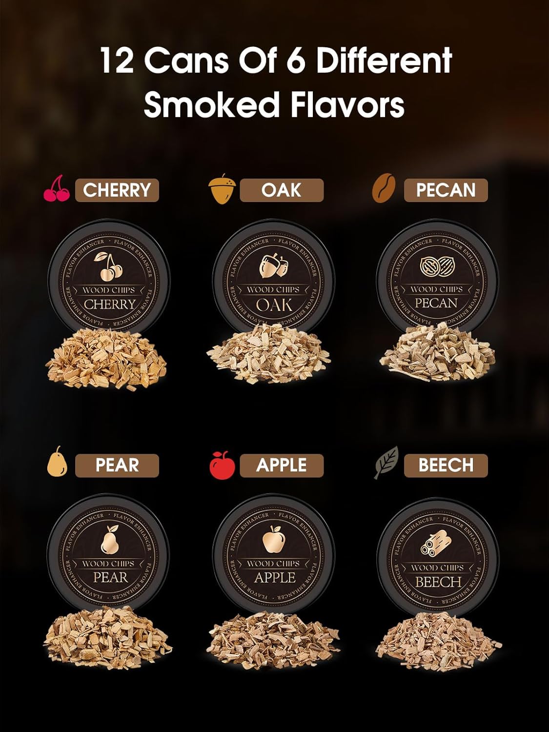 23Pcs Whiskey Cocktail Smoker Kit with Torch, 6 Flavors 12 Packs Wood Chips, Ice Ball Mold, Old Fashioned Drink Smoker, Bourbon Whiskey Gifts for Men, Husband, Dad, Him (No Butane)