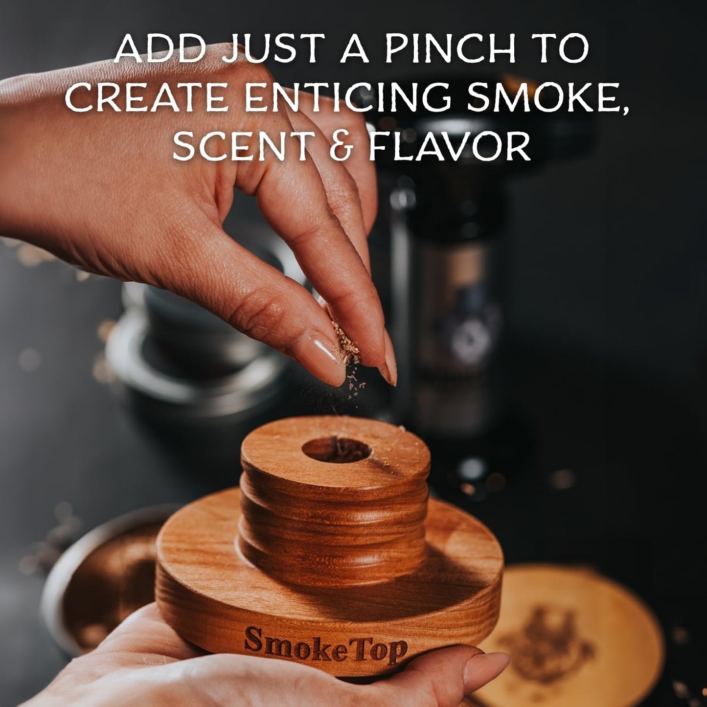 SmokeTop® 4 Pack of Wood Chips - Cocktail Smoker Chips for Old Fashioned Cocktails, Whiskey, & Bourbon - Made in The USA (Cherry, Hickory, Maple, Oak)