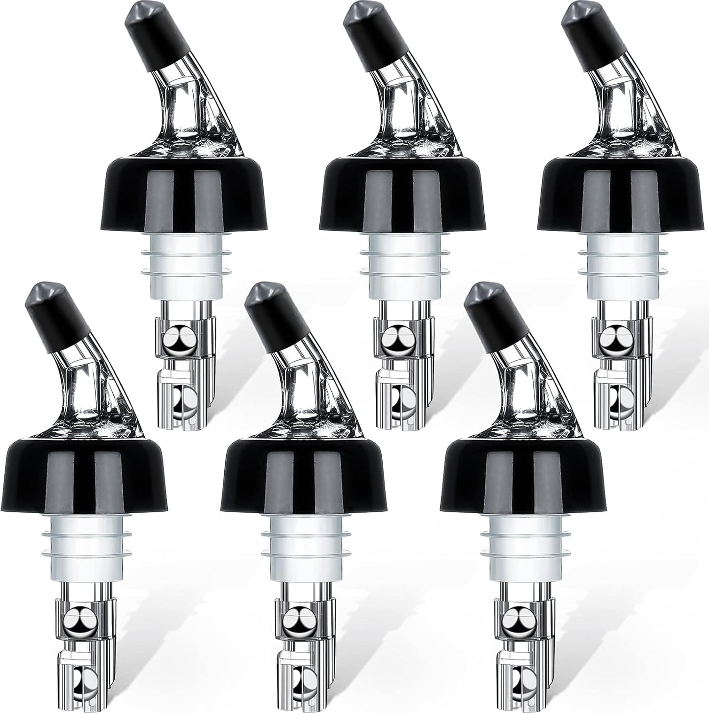 Liquor Bottle Pourers Set of 6 Wine Pourers 1oz Measured Liquor Pourers liquor Dispenser Bartender Pourer for Alcohol Tequila Cocktail Whiskey Home bar