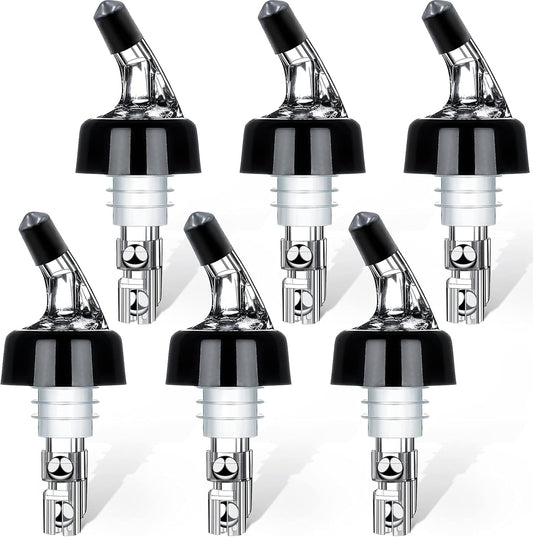 Liquor Bottle Pourers Set of 6 Wine Pourers 1oz Measured Liquor Pourers liquor Dispenser Bartender Pourer for Alcohol Tequila Cocktail Whiskey Home bar