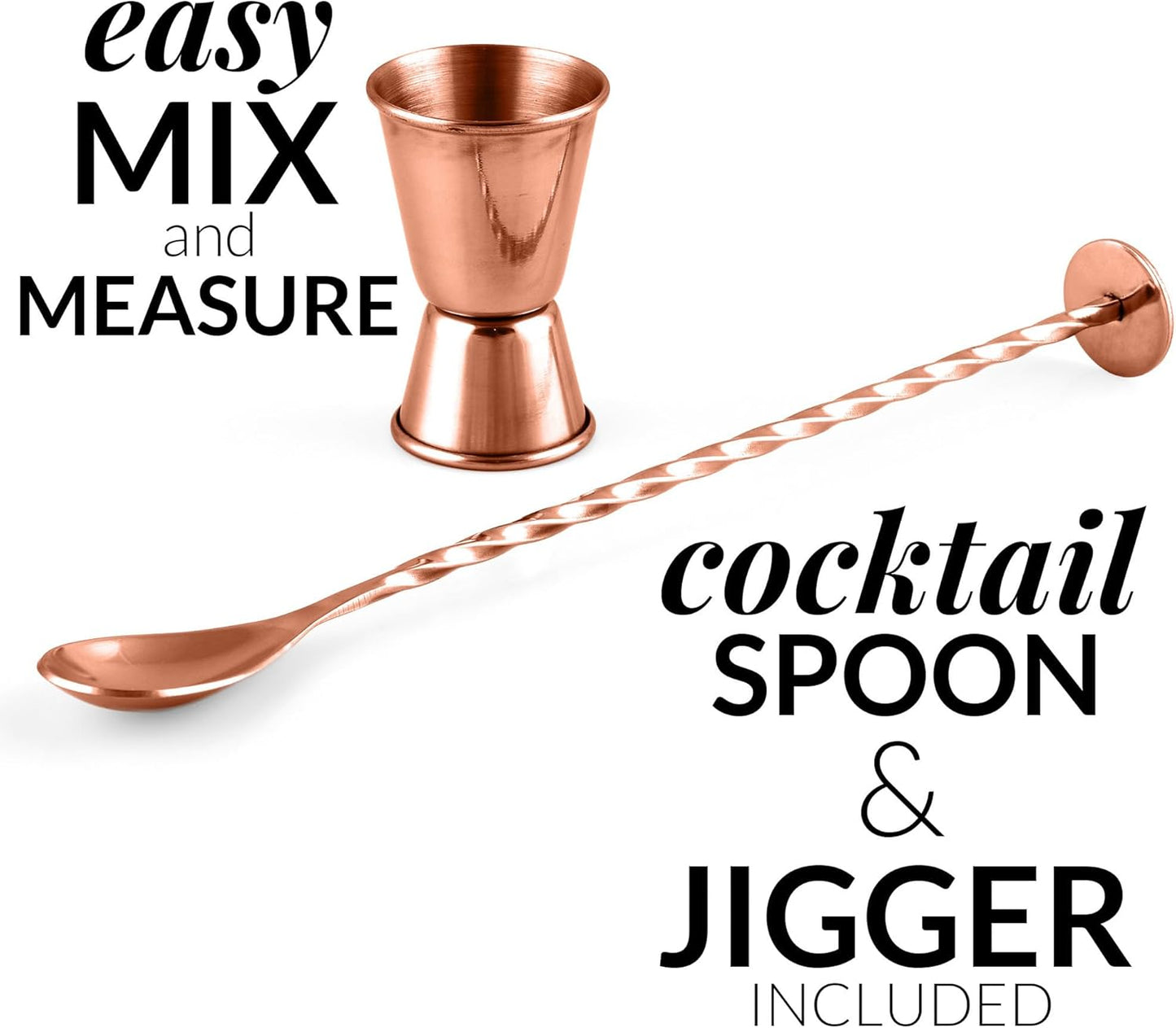 Zulay Cocktail Shaker Set - Stainless Steel Mixed Drink Shaker - Martini Shaker Set with Build in Strainer, Double Sided Jigger & Muddler Combo Mixing Spoon - Pro Margarita Shaker - Large 24oz