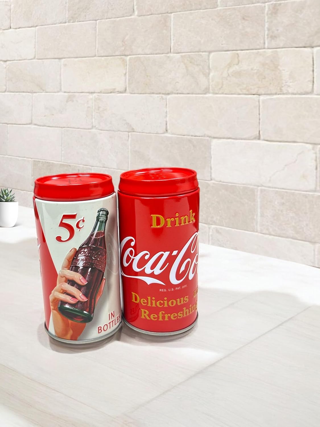 The Tin Box Company Tin Salt and Pepper Set, Coke 2025