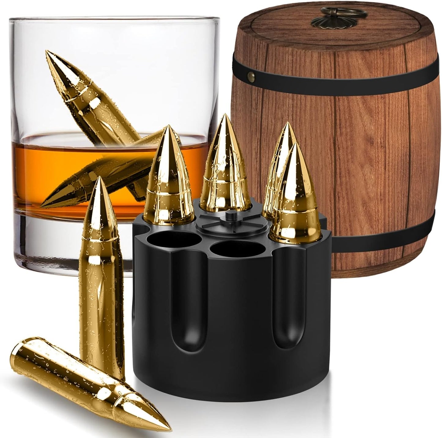 Gifts for Men Him Dad Fathers Day, Whiskey Stone Gifts for Husband Anniversary, Unique Birthday Gift Ideas for Dad from Daughter Son Wife, Cool Stuff, Bourbon Gadgets for Grandpa Uncle Father
