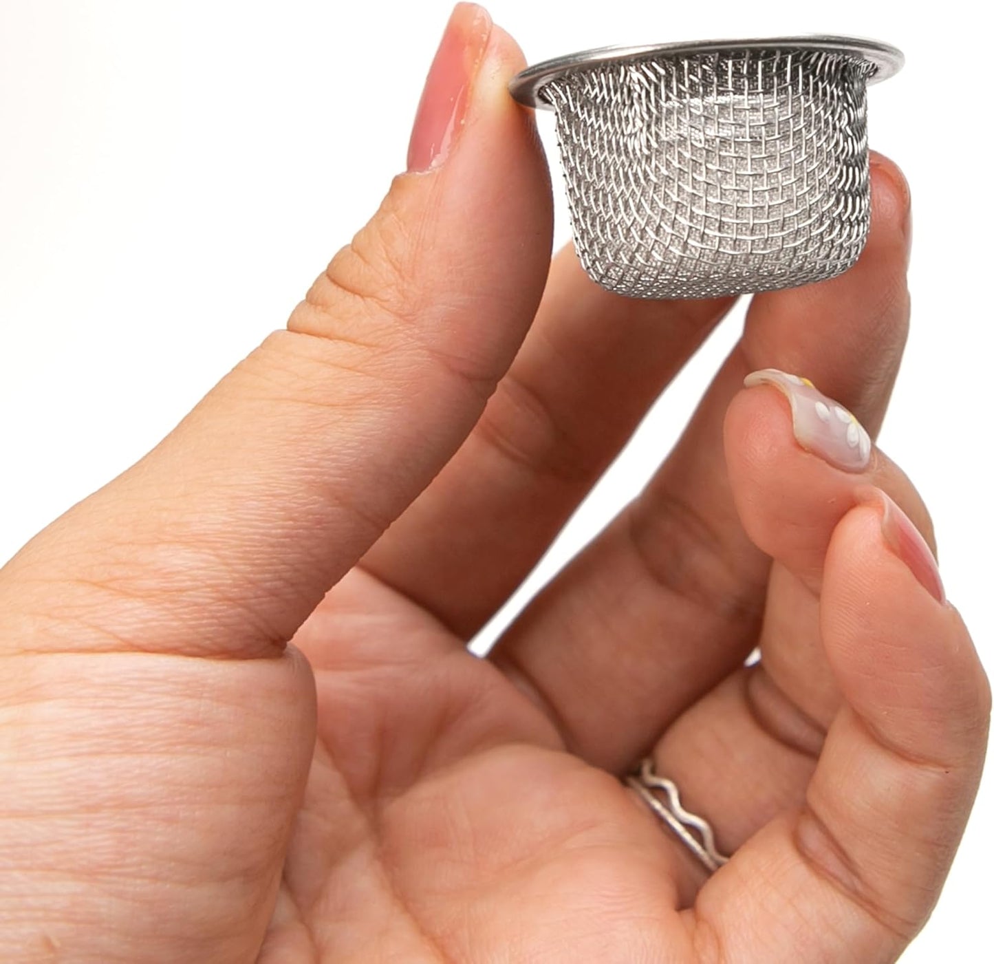 5 PCS Premium Double Filter Cocktail Smoker Screen Bowl Top Mesh Set - 1.3" Diameter, Stainless Steel, Washable, Permanent Smoking Jerky Screens for Cocktails and Whiskey (OD 1.3'', ID 0.97'')
