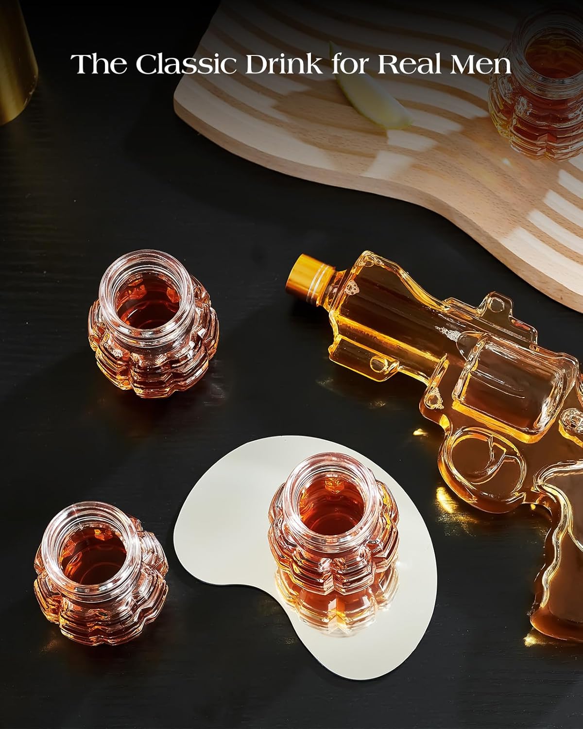 Kollea Bartender Kit, Grenade Shaped Shot Glass Set of 6, Cool Shot Cups with Heavy Base for Tequila, Military Birthday Gifts for Men, Party Cave Decor, Liquid Measuring Cups, Whiskey Grail, Christmas