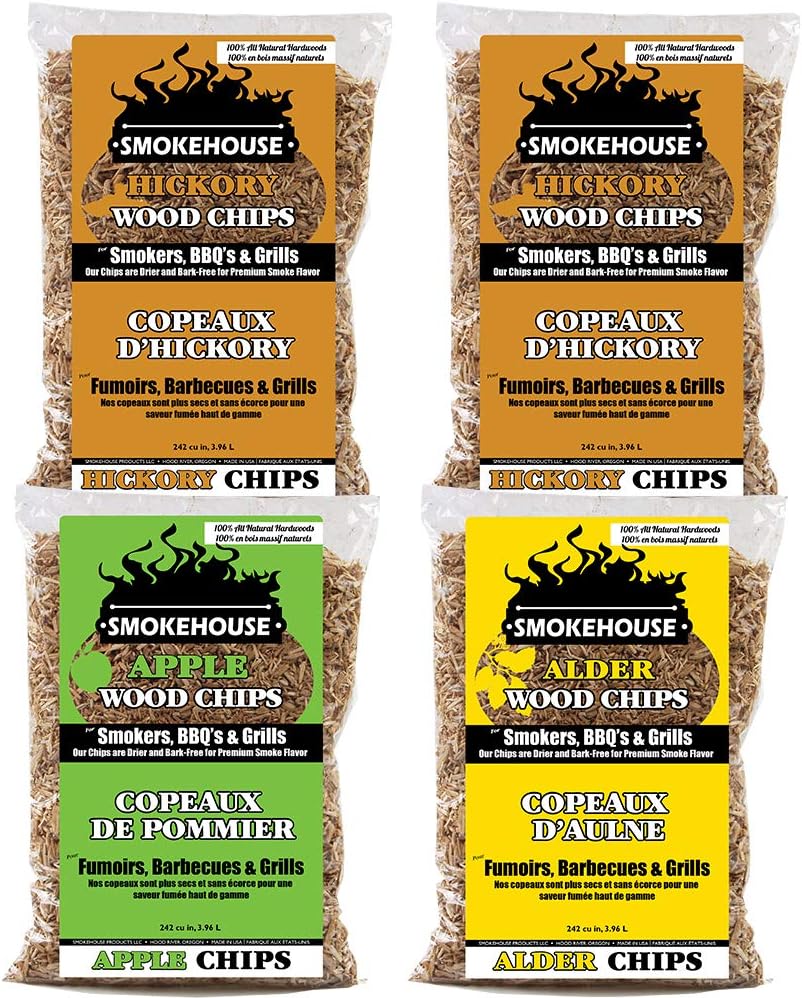 Smokehouse Products Wood Chips 4 Pack Assortment, Brown, One Size (9794-000-0000)