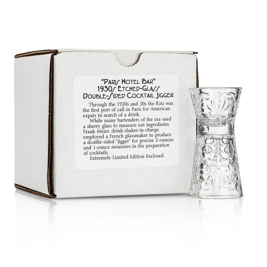 Crystal Double-Sided Jigger – 1930s Paris Hotel Bar–Inspired Precision Measure (Gift Box Collection)
