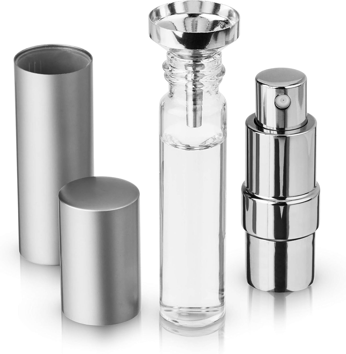 True Martini Atomizer Bar Mister – Spray Bottle for Gin & Vodka Martinis, Refillable Vermouth Spritzer for Bitters and Absinthe, Travel Perfume & Essential Oils Sprayer, Glass Canister with Funnel
