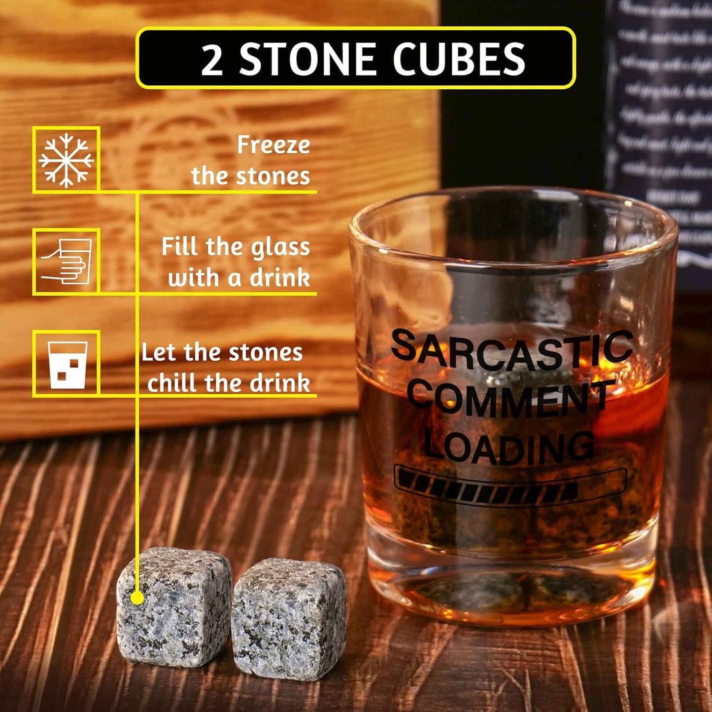 Personalized Whiskey Glasses for Men Women, Christmas Gag Gifts for Dad Daddy, Bourbon Gifts for Men Adults, Boss Day Alcohol Gift, Funny Engraved Whiskey Glasses for Him Husband Brother Boyfriend