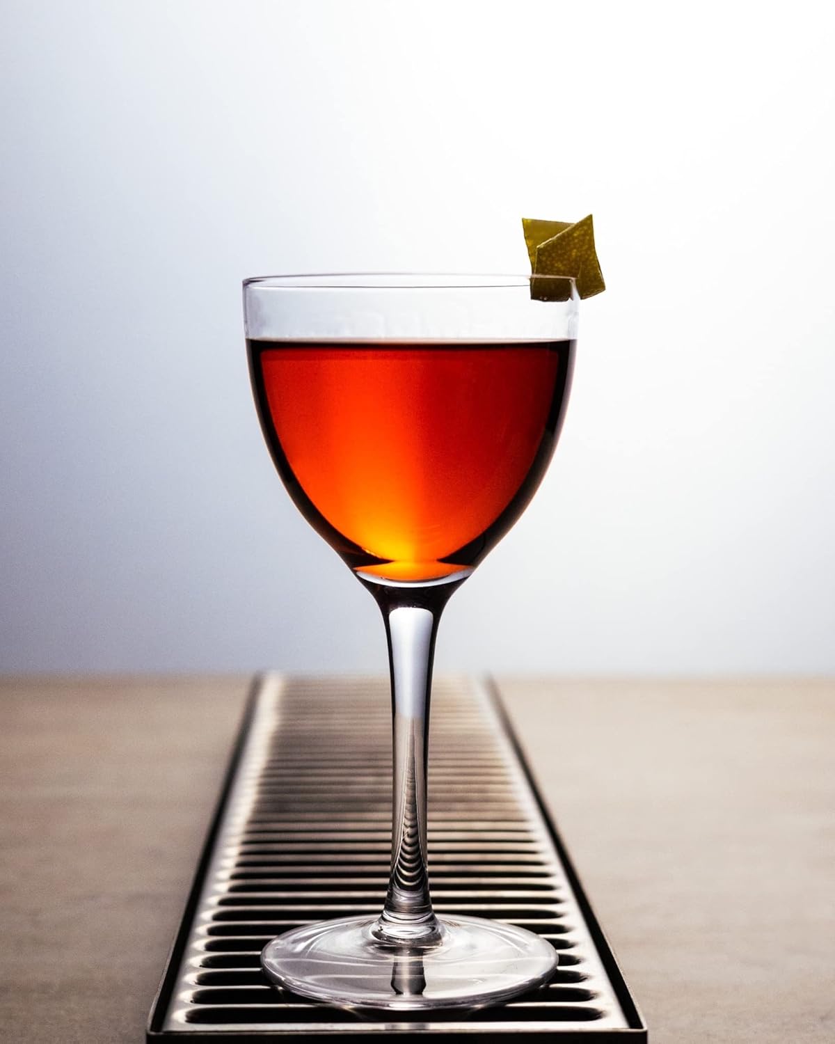 Nick and Nora Coupe Cocktail Glasses - Handblown Set of 2, Small Plain Vintage Coupe Glass to Serve a Manhattan, Martini, Aperitif, Algonquin, or Port Wine, 5-ounce (Plain, 2)