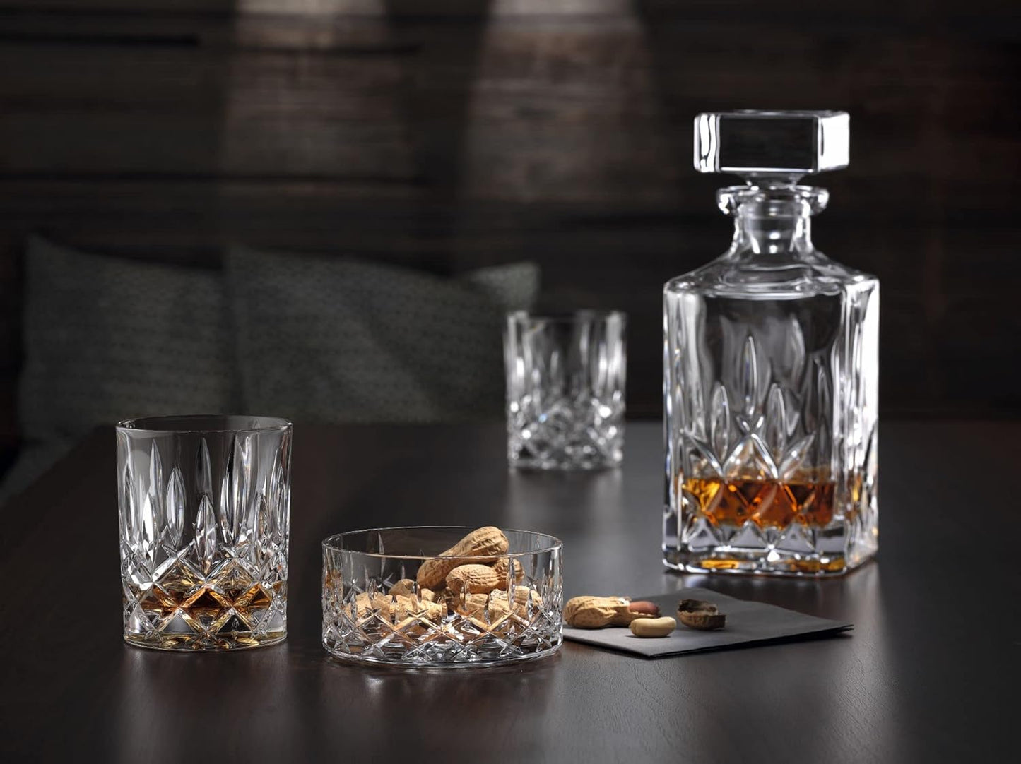Nachtmann Noblesse Collection Whiskey Glass, Set of 4 Crystal Clear Glasses, 4-Inch Tumbler for Scotch, Cocktail, Liquor, or Bourbon, 10-Ounce, dishwasher safe