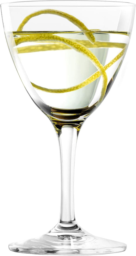 Stölzle Lausitz Nick & Nora 5.75 Oz Cocktail Glass (Set of 2) - Lead-Free Crystal Glassware, Elegant Tapered Stems - Classic Cocktail Glass for Martini, Manhattan & Signature Drinks, Made in Germany