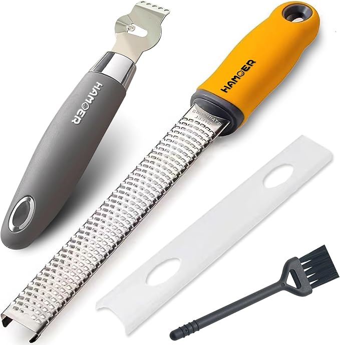 Lemon Lime Citrus Zester Channel knife 2-in-1 Tool Ergonomic Handle - B0BQ2KRB92