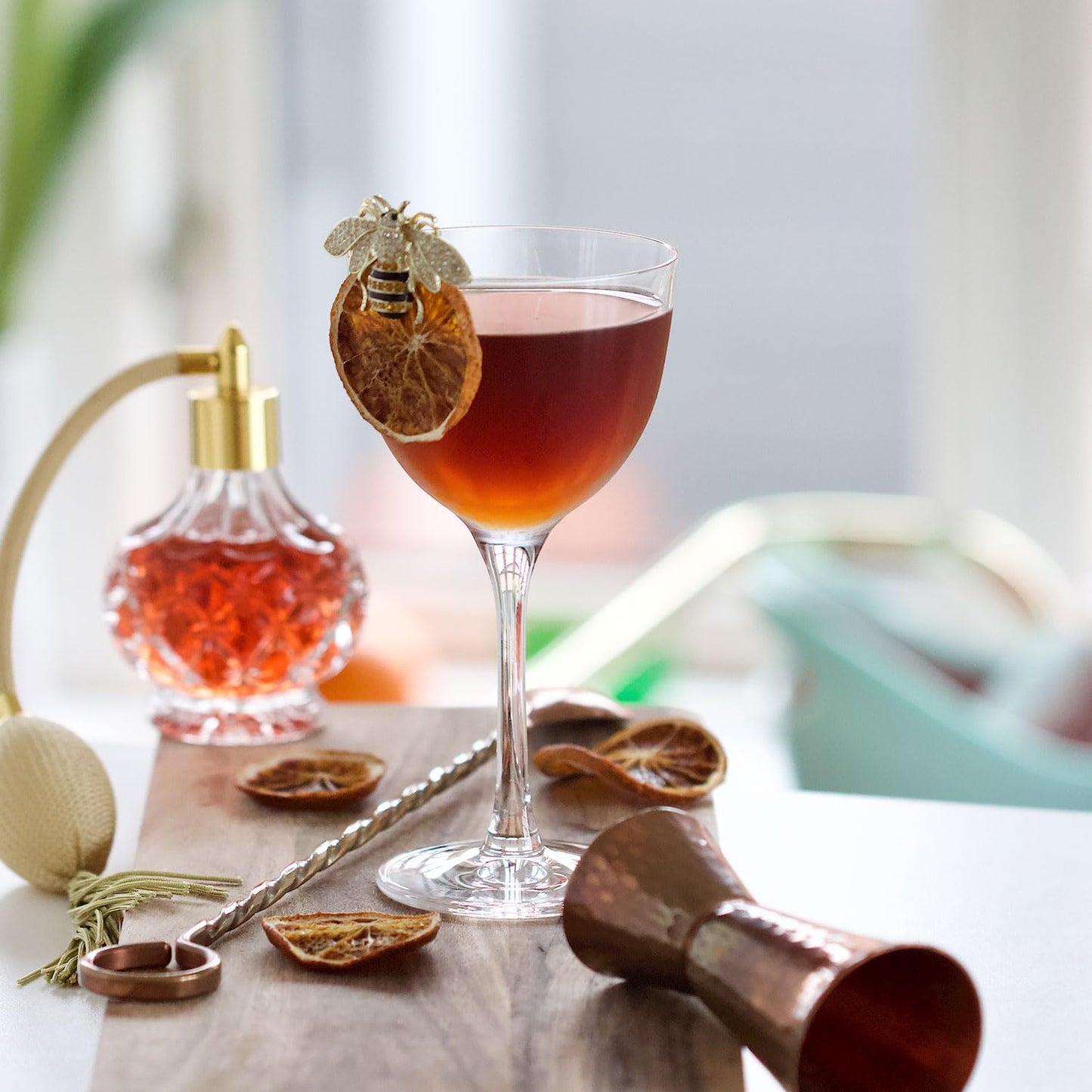 HISTORY COMPANY The Original Nick & Nora Crystal Coupette-Style Glass – Iconic 2-Piece Set of Vintage-Inspired Barware for Craft Cocktails (Gift Box Collection)