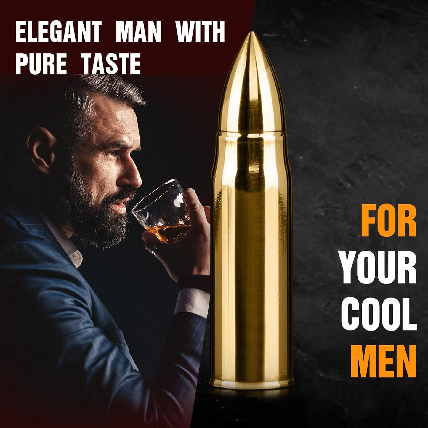 Gifts for Men Him Dad Fathers Day, Whiskey Stone Gifts for Husband Anniversary, Unique Birthday Gift Ideas for Dad from Daughter Son Wife, Cool Stuff, Bourbon Gadgets for Grandpa Uncle Father