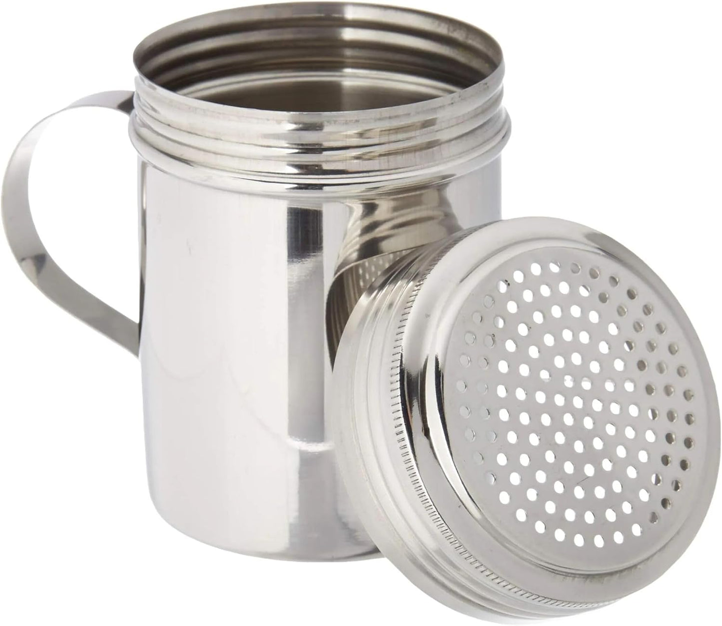 Stainless Steel Versatile Dredge Shaker, Salt, Sugar, Shakers 10 Oz. Each Set of 2