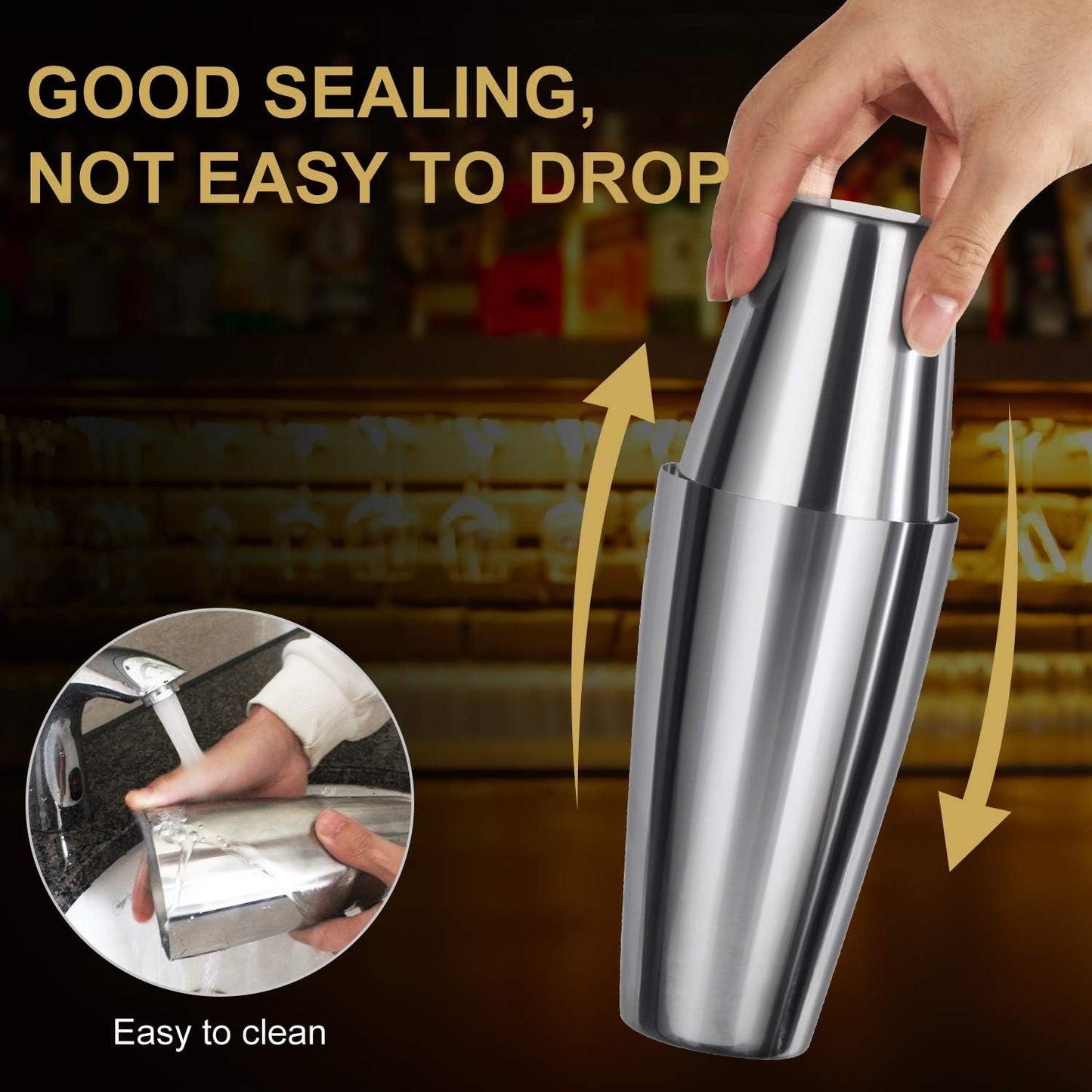 Cocktail Shaker Set, 16 Piece Bartender Kit, Cocktail Shaker, Stainless Steel Bar Set Accessories, Coktail Set, Boston Shaker, Drink Mixer Shaker, Bartending Bar Tools with Muddler Spoon Jigger