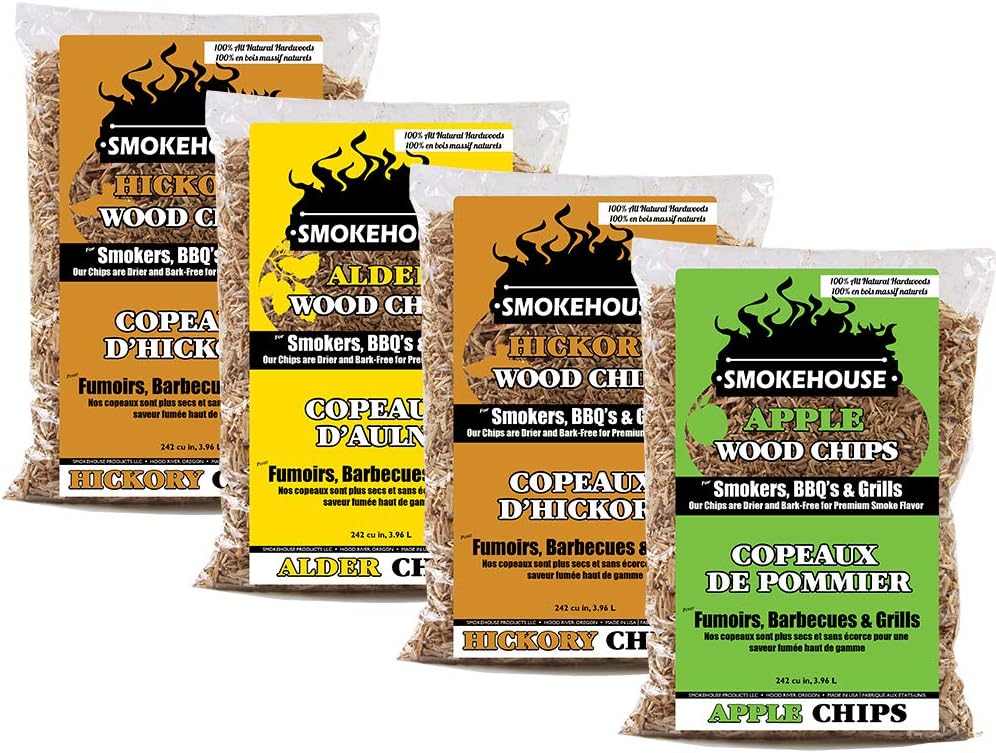 Smokehouse Products Wood Chips 4 Pack Assortment, Brown, One Size (9794-000-0000)