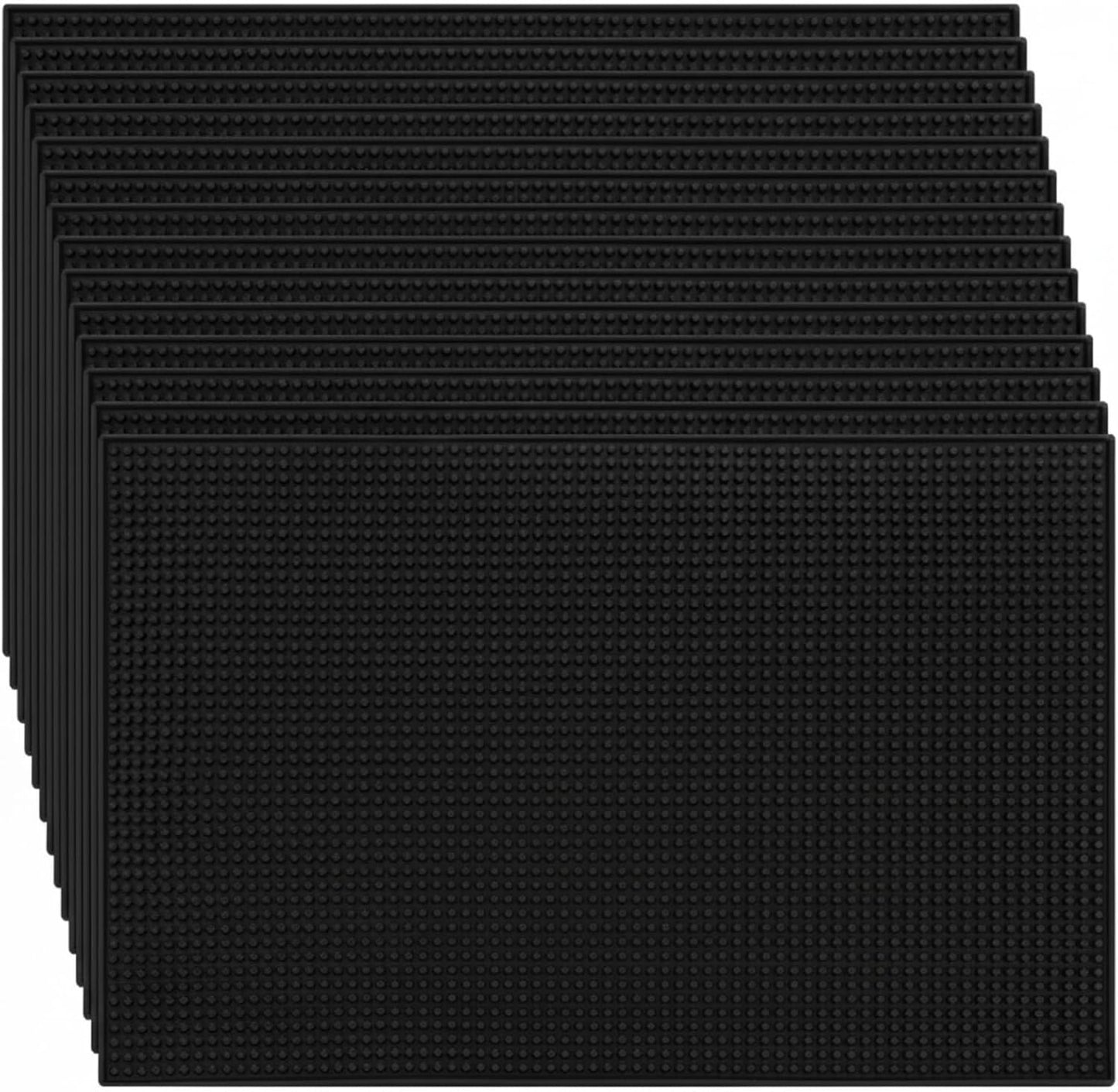 Tioncy 6 Pcs Bar Mat for Countertop 18 x 12 Inch Non Slip Cocktail Rubber Coffee Bar Service Mat for Bartending Hot Dishes Restaurants Barbershop Clippers Hot Pads, Black