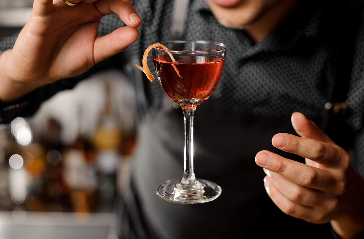 Nick and Nora Coupe Cocktail Glasses - Handblown Vintage Coupe Glasses to Serve a Manhattan, Martini, Aperitif, Algonquin, or Port Wine, 5-ounce Set of 4 or 2 (Plain, 4)