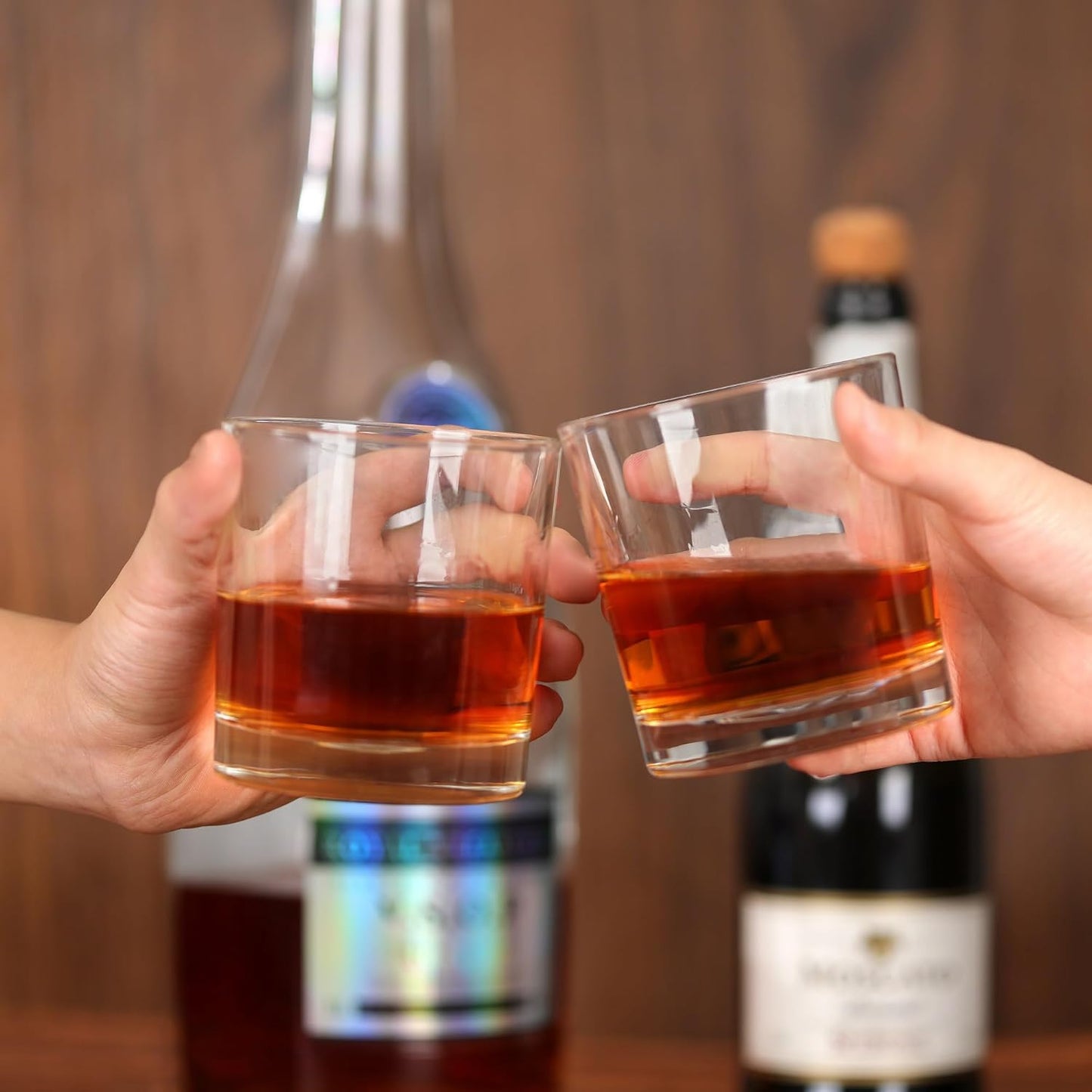 Bottom Engraved Whiskey & Bourbon Glass Set with Custom Logo - 12oz Personalized Scotch Glasses Bulk Pack, Set of 6/12/100, Ideal Gifts for Men Him, Anniversary, Retirement, Corporate Events