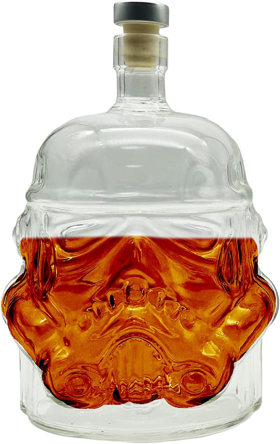 Tfwadmx 750ml Transparent Creative Whiskey Decanter, Whiskey Carafe for Wine Scotch, vodka alcohol liquor Stormtrooper Bottle Decanter Gifts for Men Women