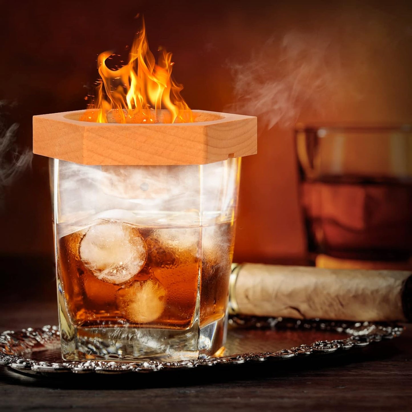 Bourbon Whiskey Gifts for Men Dad - Cocktail Smoker Kit with Torch, Birthday Anniversary Unique Gifts for Father Boyfriend Husband Grandpa, Smoked Bourbon Kit, Mens Gifts Ideas