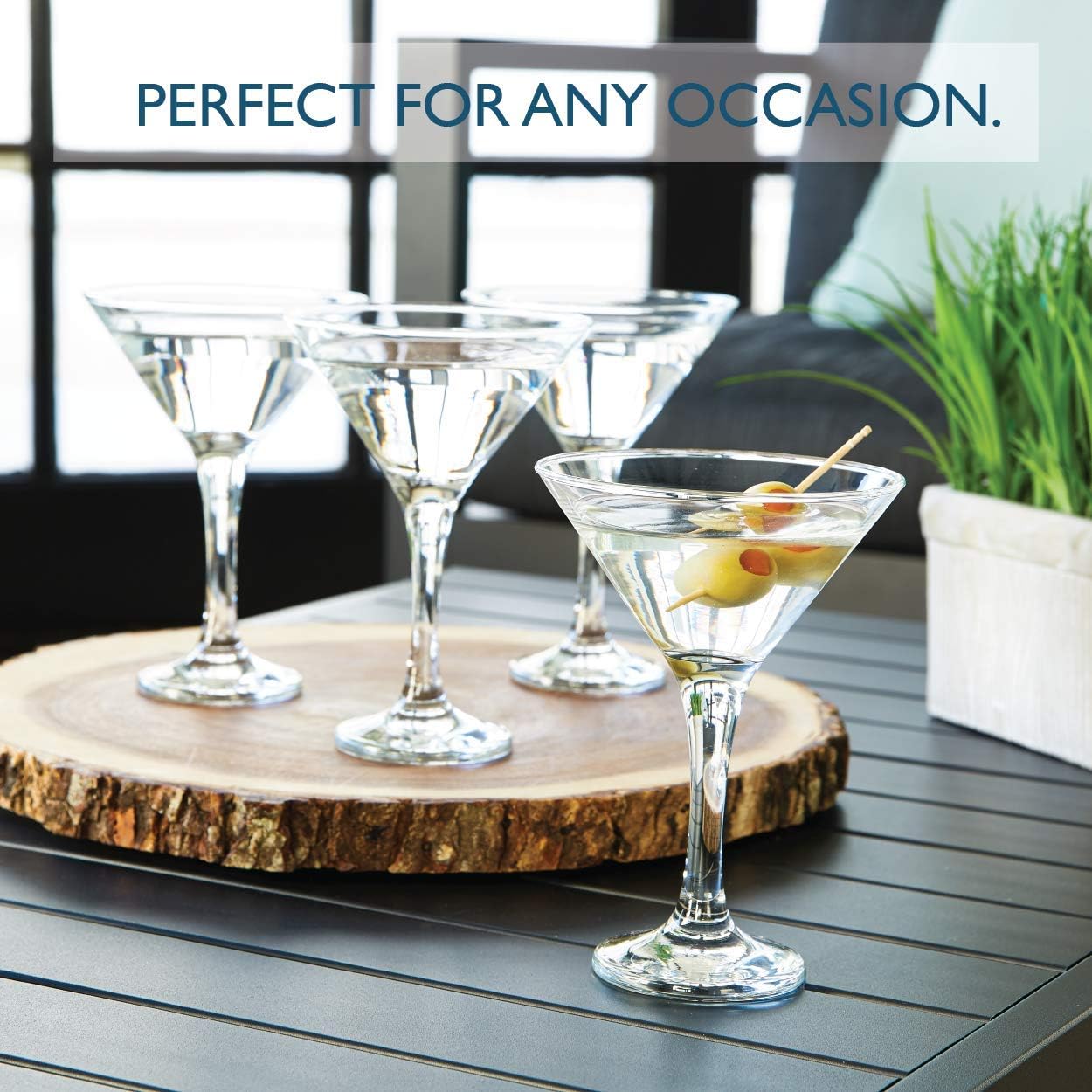 Glacier Glass - Milano Collection (Martini Glass (6 oz) - Set of 4)