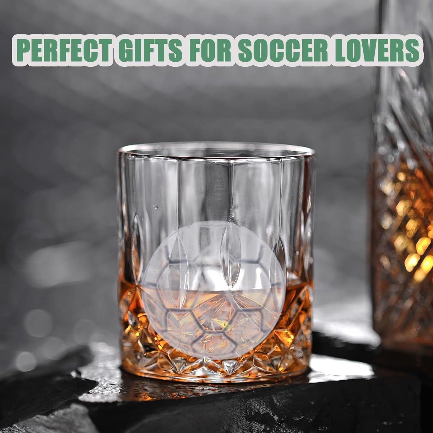Soccer Ice Cube Tray 3D, Admaison Ice Ball Cube Mold with Funnel for Cocktails, Bourbon,Brandy, Whiskey Gifts for Men, Silicone Fun Shapes Black (Soccer Ball)