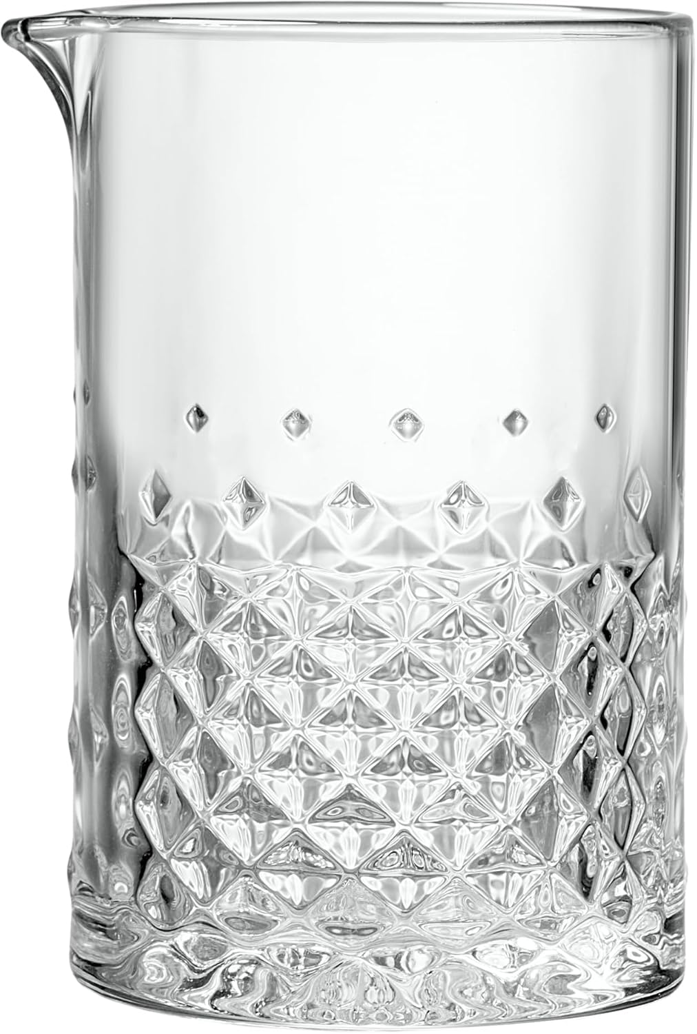 Crystal Cocktail Mixing Glass - 22 Oz 650ml - Thick and Sturdy Bottom, Durable and Seamless Design - Drink Mixer Glass for Bar Mixing Set – Whiskey Gifts for Men
