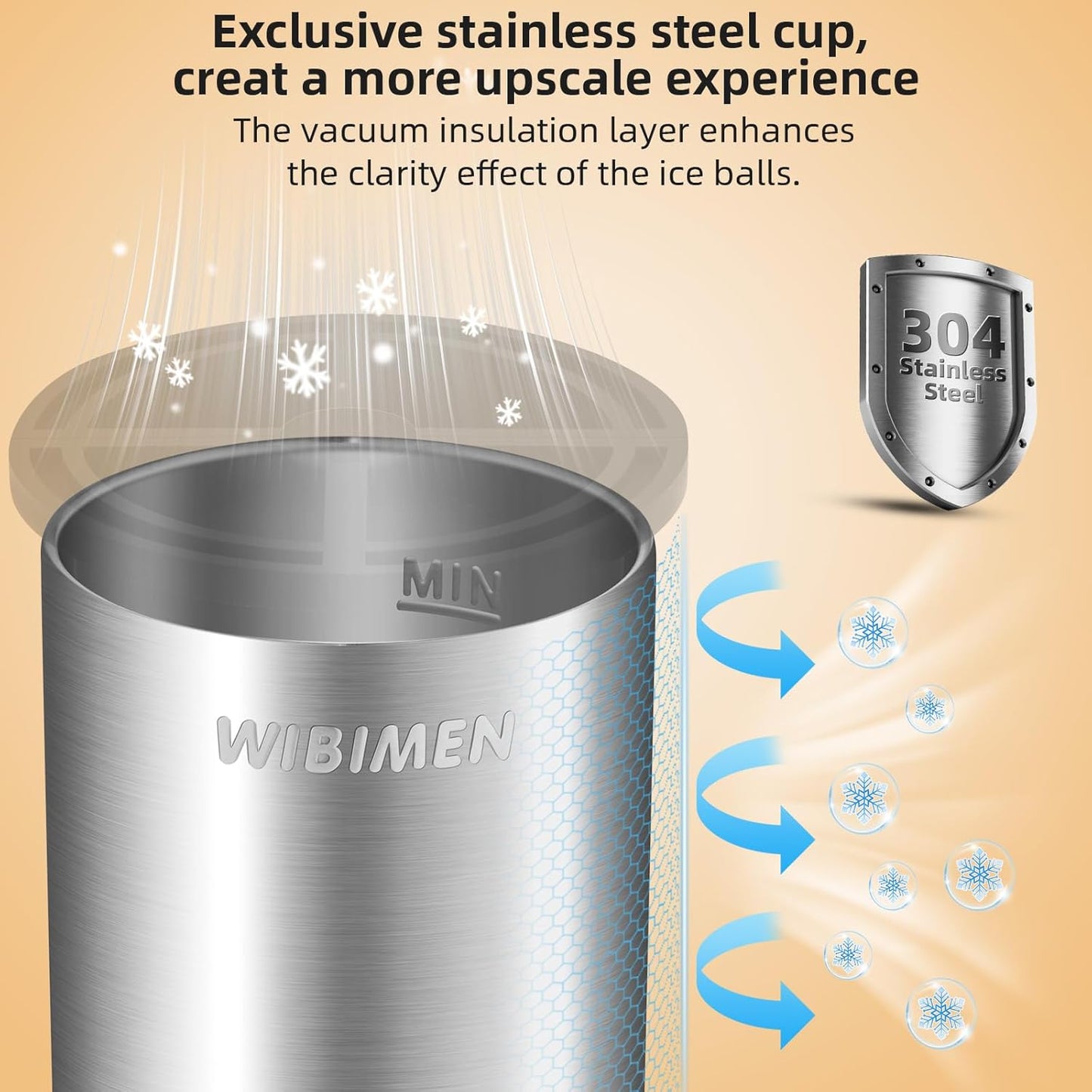 Clear Ice Cube Maker, 2 Pack Stainless Steel Clear Ice Maker for Old Fashioned Whiskey lover, Bourbon, Cocktail Gifts for Men on Birthday or Holiday, 2" Easy-Release Ice Ball Maker Mold