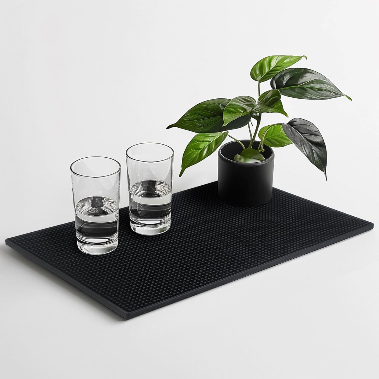 2 Pcs Bar mat 18" x 12" - 45.7 x 30.5cm Rubber Bar Service Spill Mat,bar mats for countertop，bar mats for Bartending，bar mat for Home bar，Drink mat