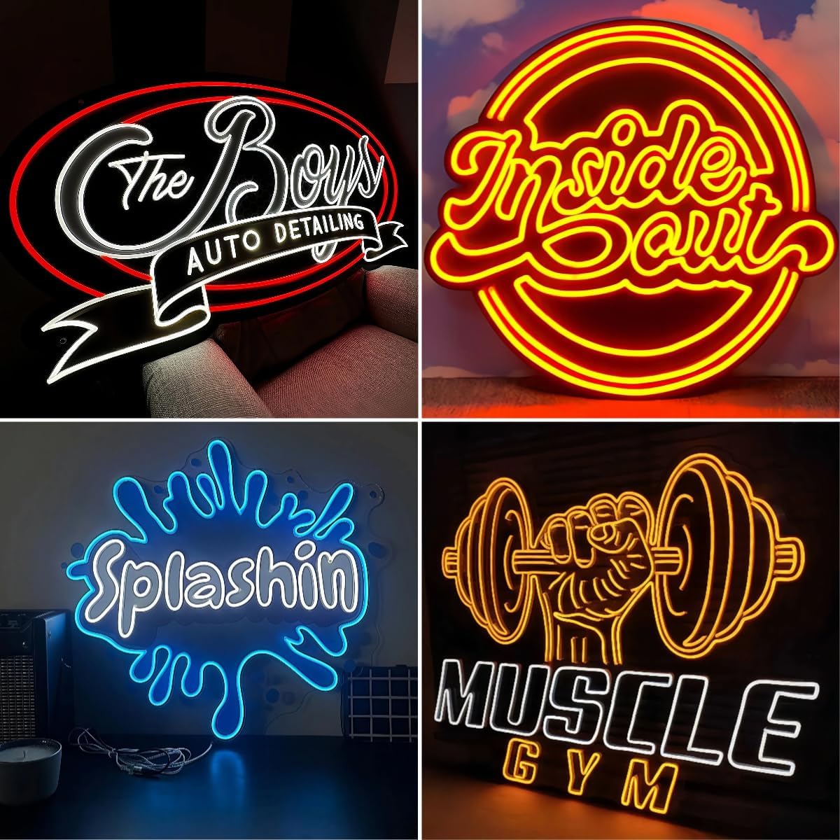 CIONAOR Custom Neon Sign, Personalized UV Printed LED Neon Sign LoGo Customizable for Business, Salon Beauty Nail Studios Light Up Name Sign, Images Neon Lighting Customized